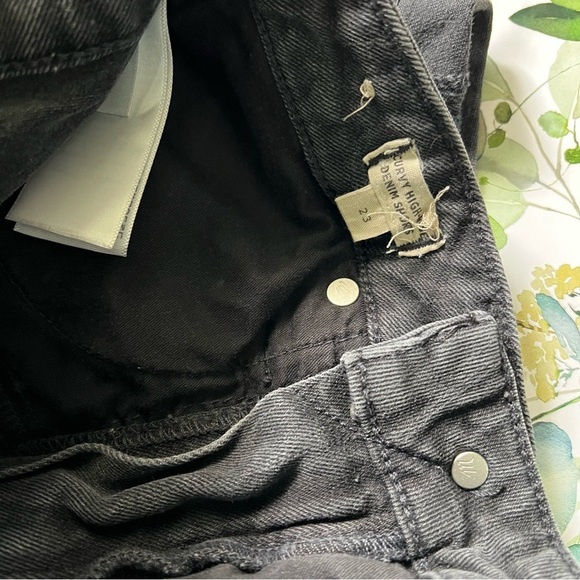 MADEWELL curvy high rise denim shorts black size 23 - Picture 6 of 6